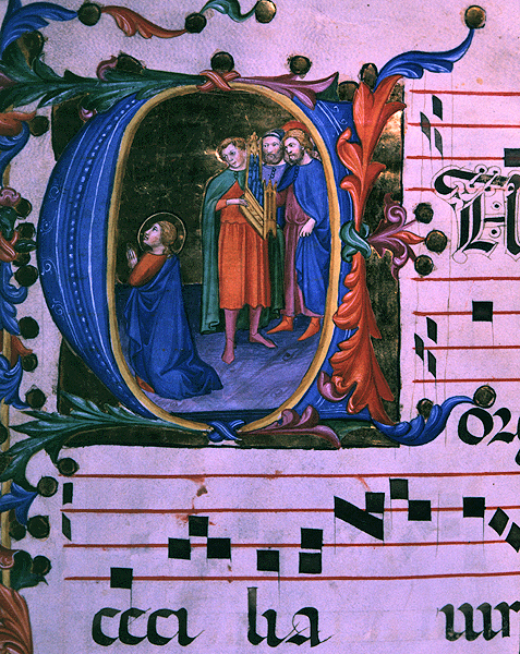 A Miniature of Saint Cecilia in Prayer