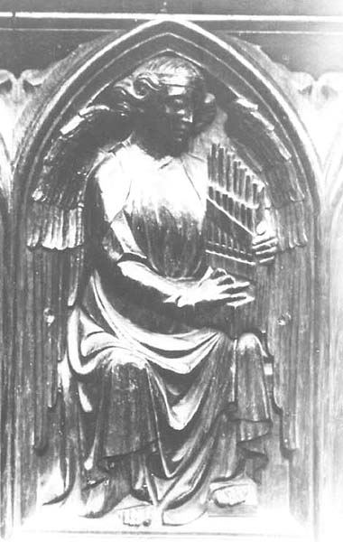 An Angel with a Portative Organ from Lincoln Cathedral