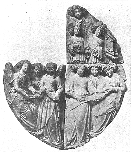 Sculptural Tondo with Nine Musical Angels