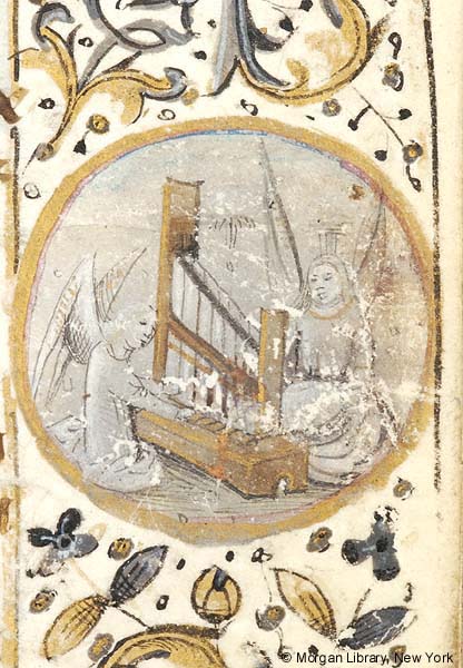 Miniature in the Form of a Medallion with Two Musical Angels
