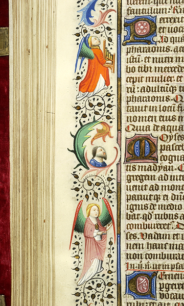 An Angel on the Page Margin Playing an Organ