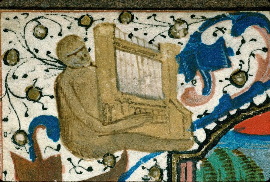 Horae ad usum romanum, A monkey playing the organ