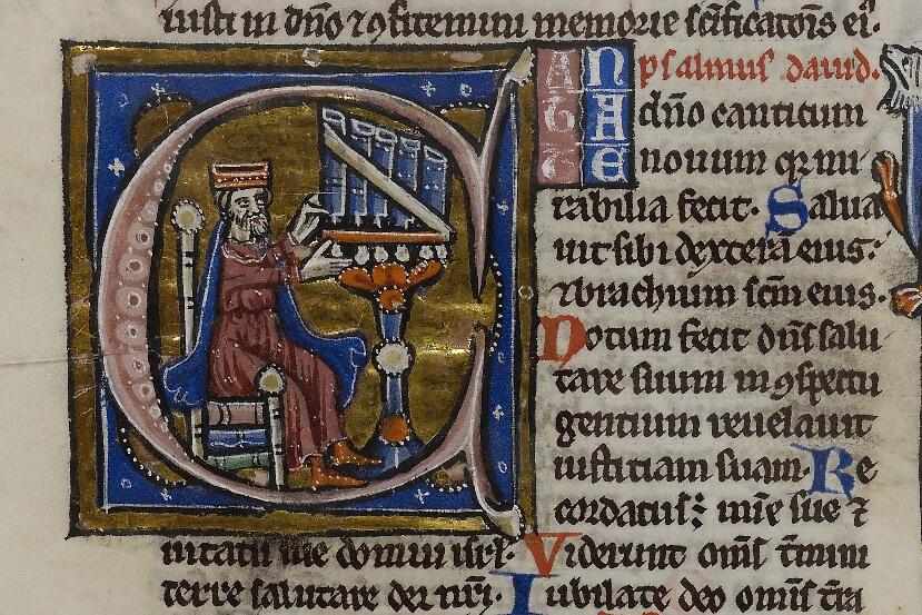 King David Playing a Portative Organ