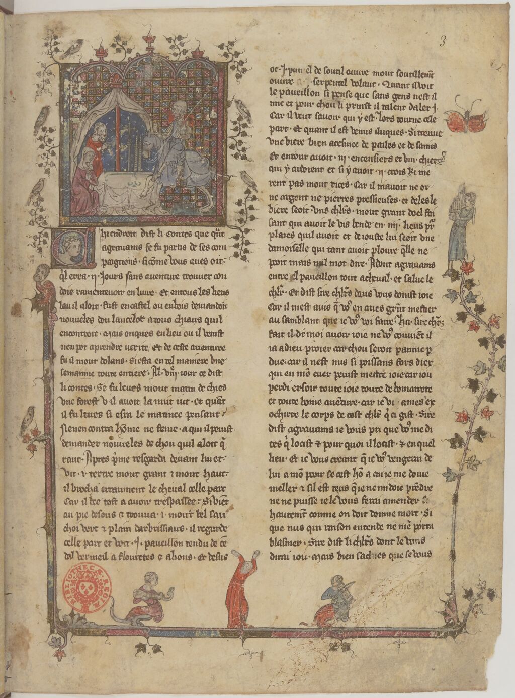 Lancelot of the Lake (Ms. fr. 1422, f. 3)